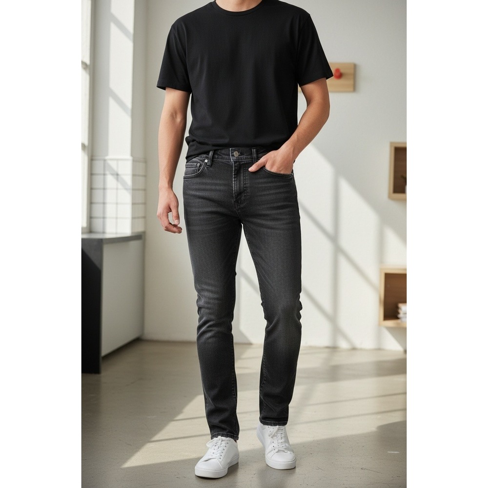 Abercrombie & Fitch Athletic Slim Signature Stretch Jeans Washed Black 30x30